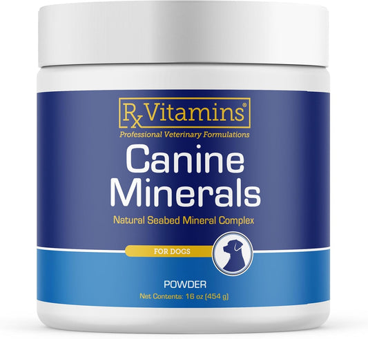 Rx Vitamins Canine Minerals - Essential Minerals for Dogs - Calcium, Magnesium, Iron Supplement, Bone and Joint Supplement for K9, Immune Support - 16oz