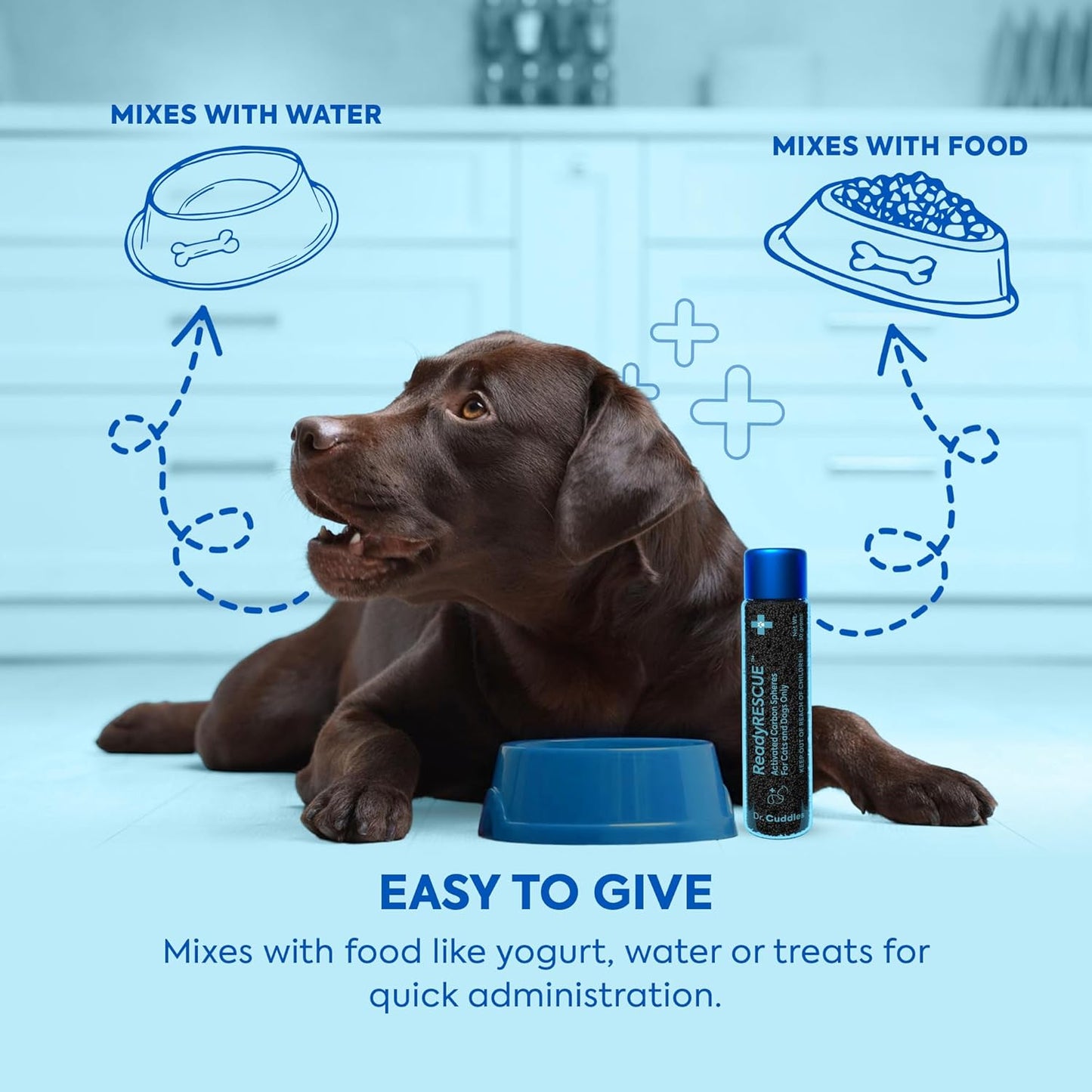 Dr. Cuddles ReadyRESCUE - Dog First Aid Kit Essential - Activated Charcoal Detox for Dogs, Cats, Pets - Animal First Aid Kit - Dog Medical Emergency Kit - Dog Travel Essentials - 30g (3 Vials of 30g)