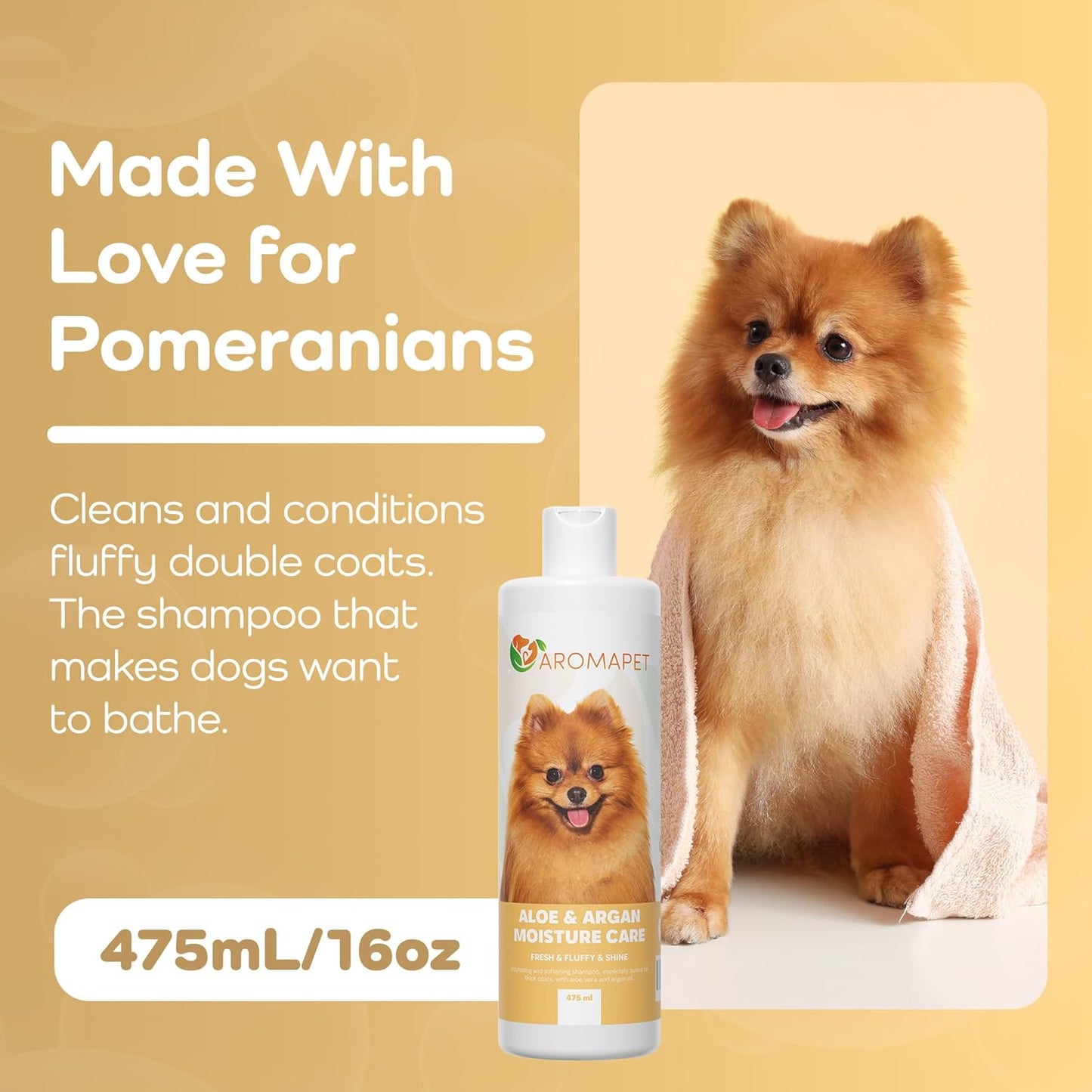 Sensitive Care -Tangle-Free-Silky Shine Softening and detangling Shampoo, Delicate Coat Clean & Odor Control Shampoo – Advanced Shine Formula for Dogs (Pomeranian, 16 Fluid Ounces)