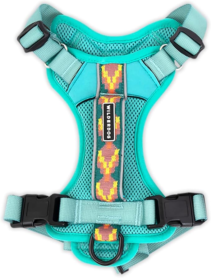 Wilderdog Lightweight Dog Harness with Reflective Straps - Small - Seafoam