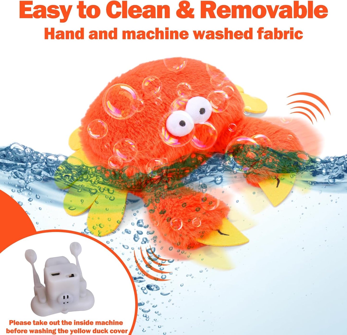 Interactive Dog Toys, Crab Dog Toy that Wiggle Pinchers, Dog Toys to Keep Them Busy, Touch Activated Dog Toys for Small / Medium / Large Puppy Enrichment, Rechargeable Pet Toys Plush, Squeaky Dog Toys