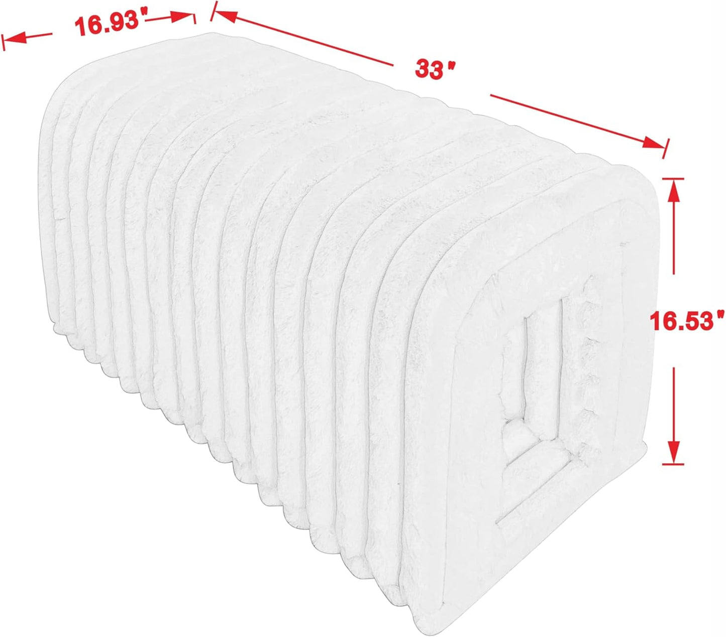 Storage Bench Pet Supplies Corduroy Bench Cat's nest to Hide for The Living Room, Entryway and Bedroom (Black)