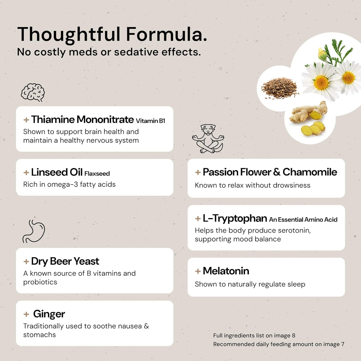 MalsiPree Calming Chews for Dogs - 145 pcs Chicken - Helps Regulate Mood - Relief Treats - No Sedative Effect - Freeze Dried - with Passion Flower & Melatonin