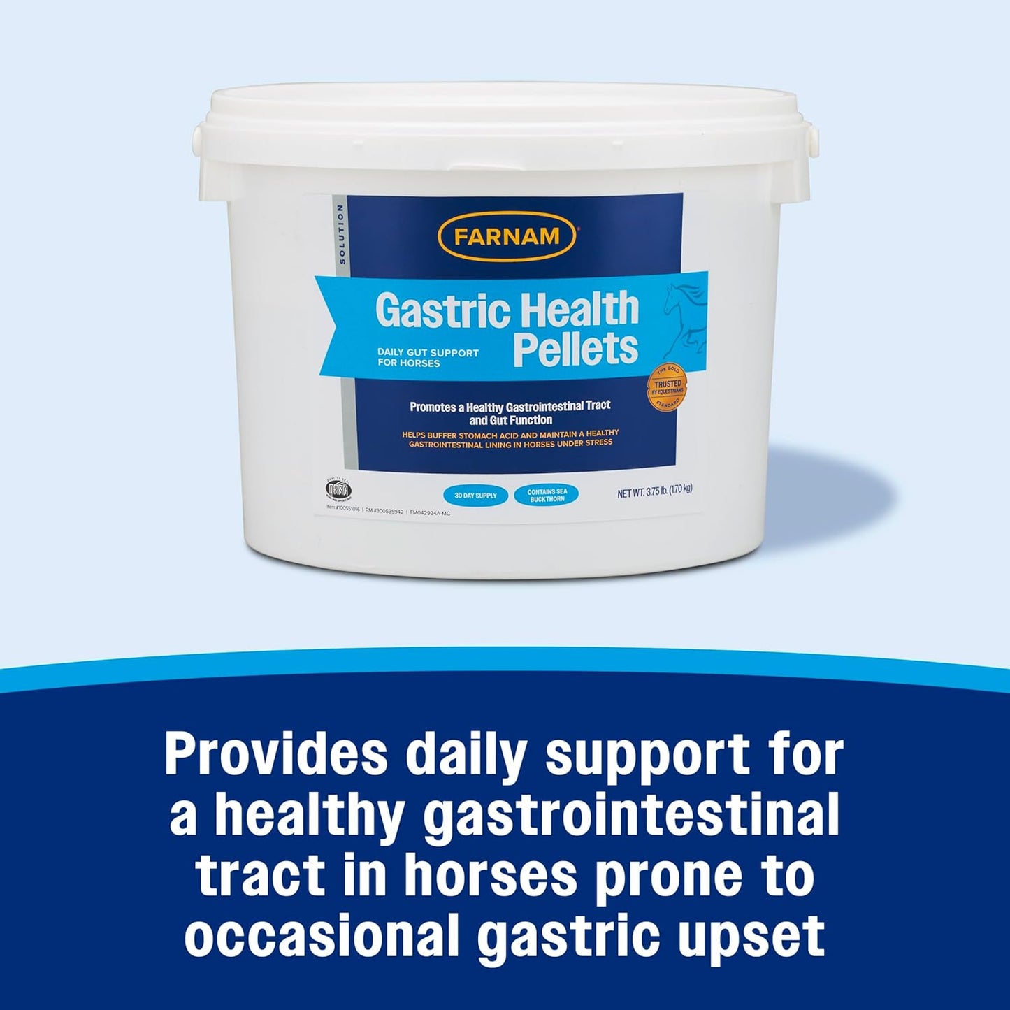 Farnam Gastric Health Pellets, Daily Gut and Digestive Health Supplement for Horses Helps Maintain a Healthy Gastrointestinal Tract and Gut Function