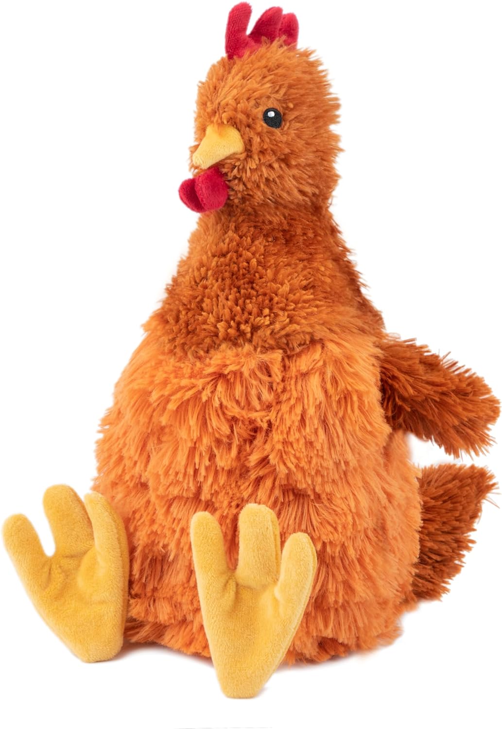 Best Pet Supplies Interactive Squeaky Dog Chew Toy, Ideal Dog Toys for Chewers, Small, Medium & Large Dogs, and Fetch Lovers - Crinkle Chicken (Brown, Beige, Wine Red), Large