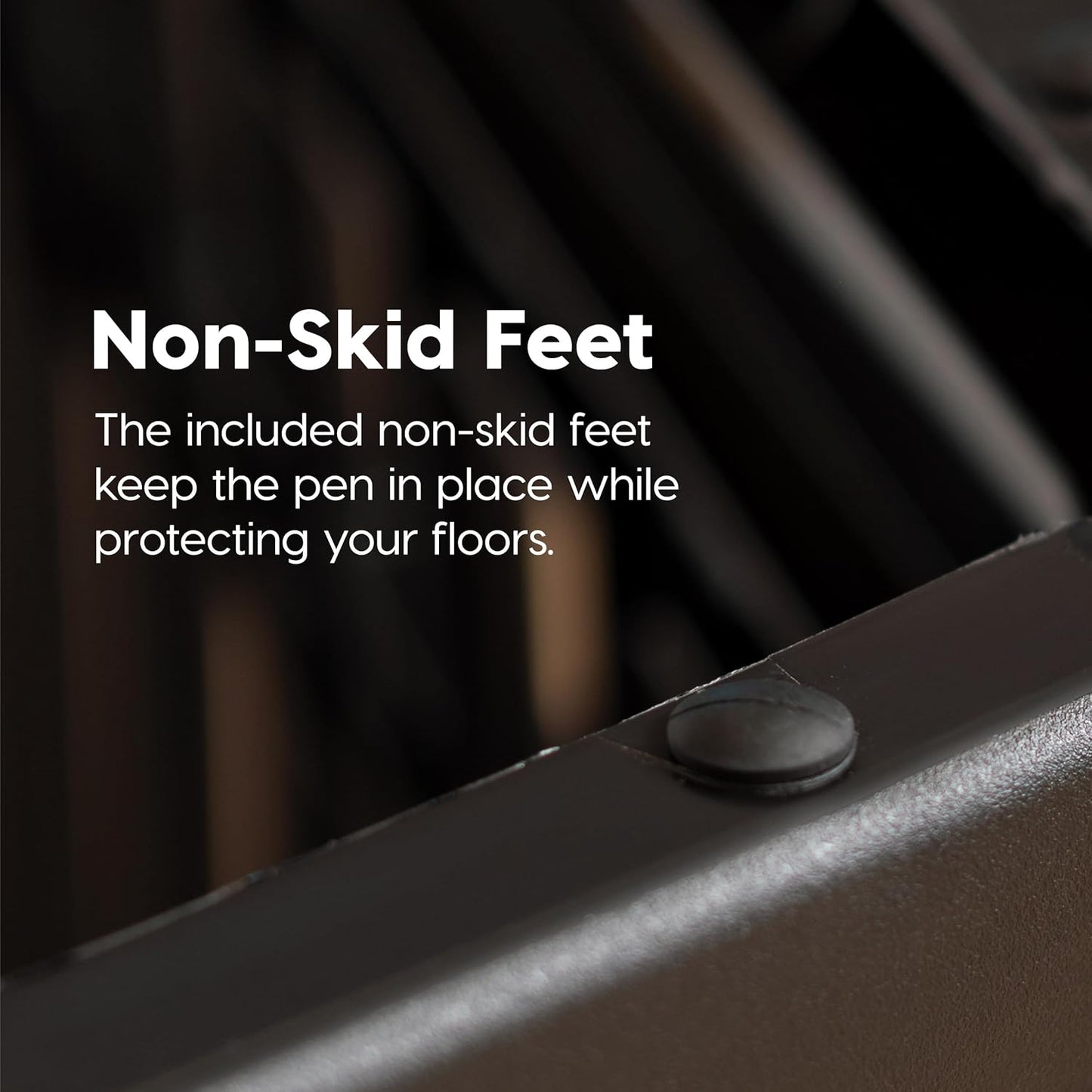 IRIS USA 24" 4-Panel Dog Playpen with Door, 35 x 35 x 24, Puppy Playpen, Dog Play Pen Indoors, Pet Fence, Puppies/Small Dogs, Black