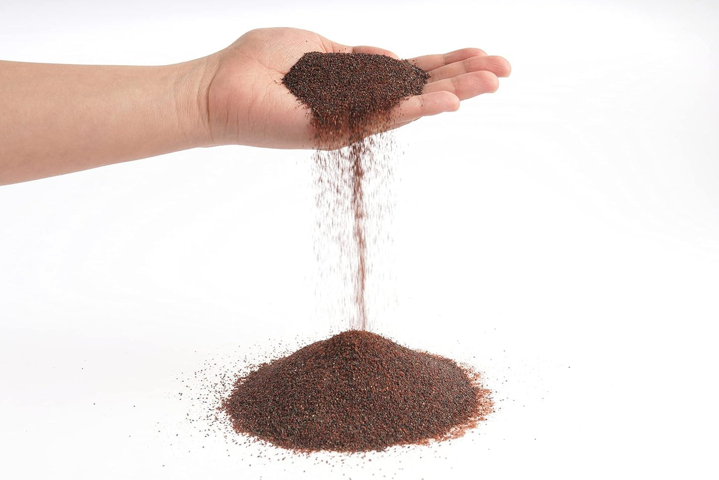 LANDEN Congo Aquascape Sand for Aquarium Landscape 2L(9lbs), Brown, Aquarium Natural Fine Decorative Sand, Tropical Rainforest Biotope Aquariums, Depth Enhancing, 0.4-0.9mm