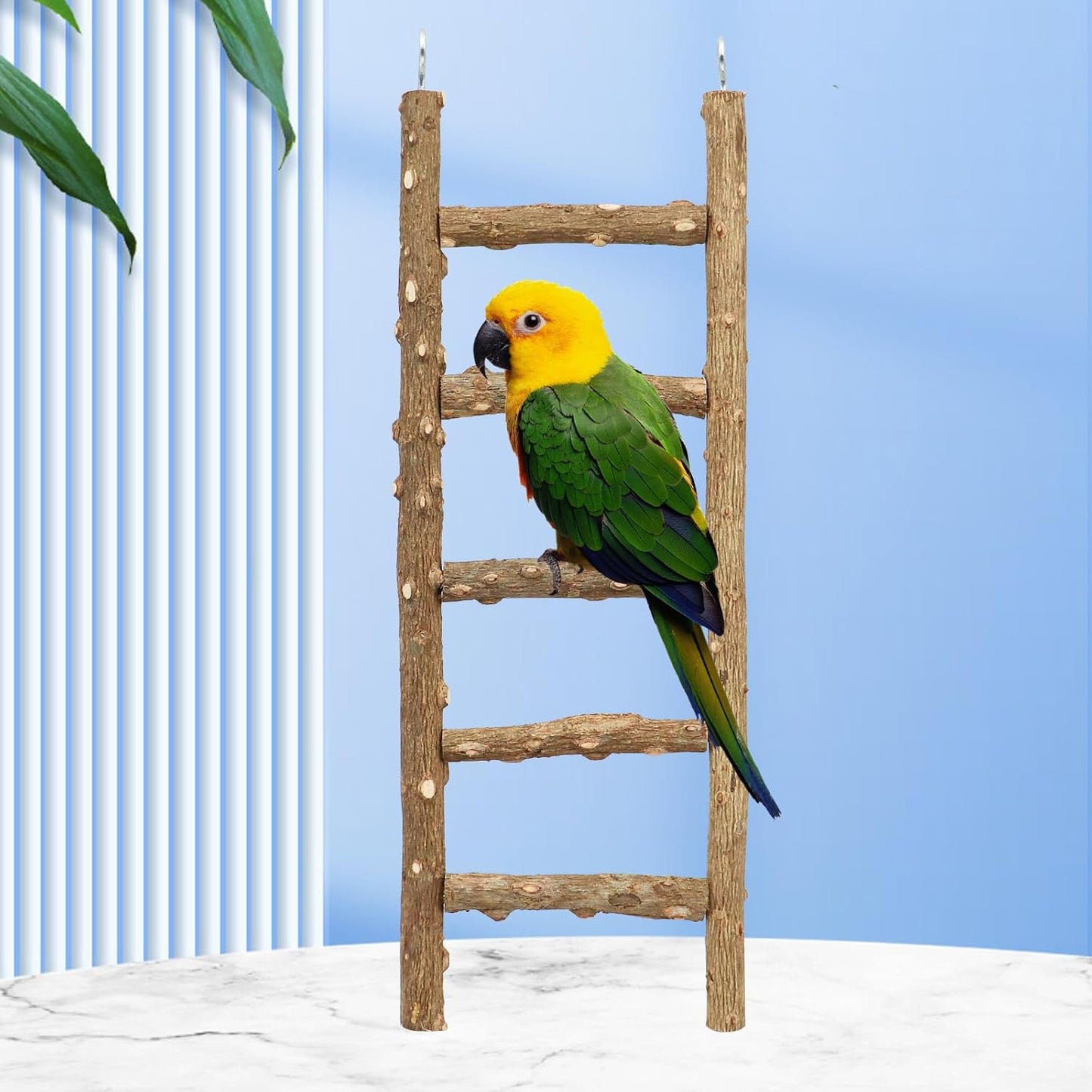 Bird Ladder Toy, Natural Pepper Wood Parrot Ladder, Bird Climbing Toys, Bird Chewing Toys, Bird Cage Accessories, Suitable for Birds Parrots Parakeets Cockatiels