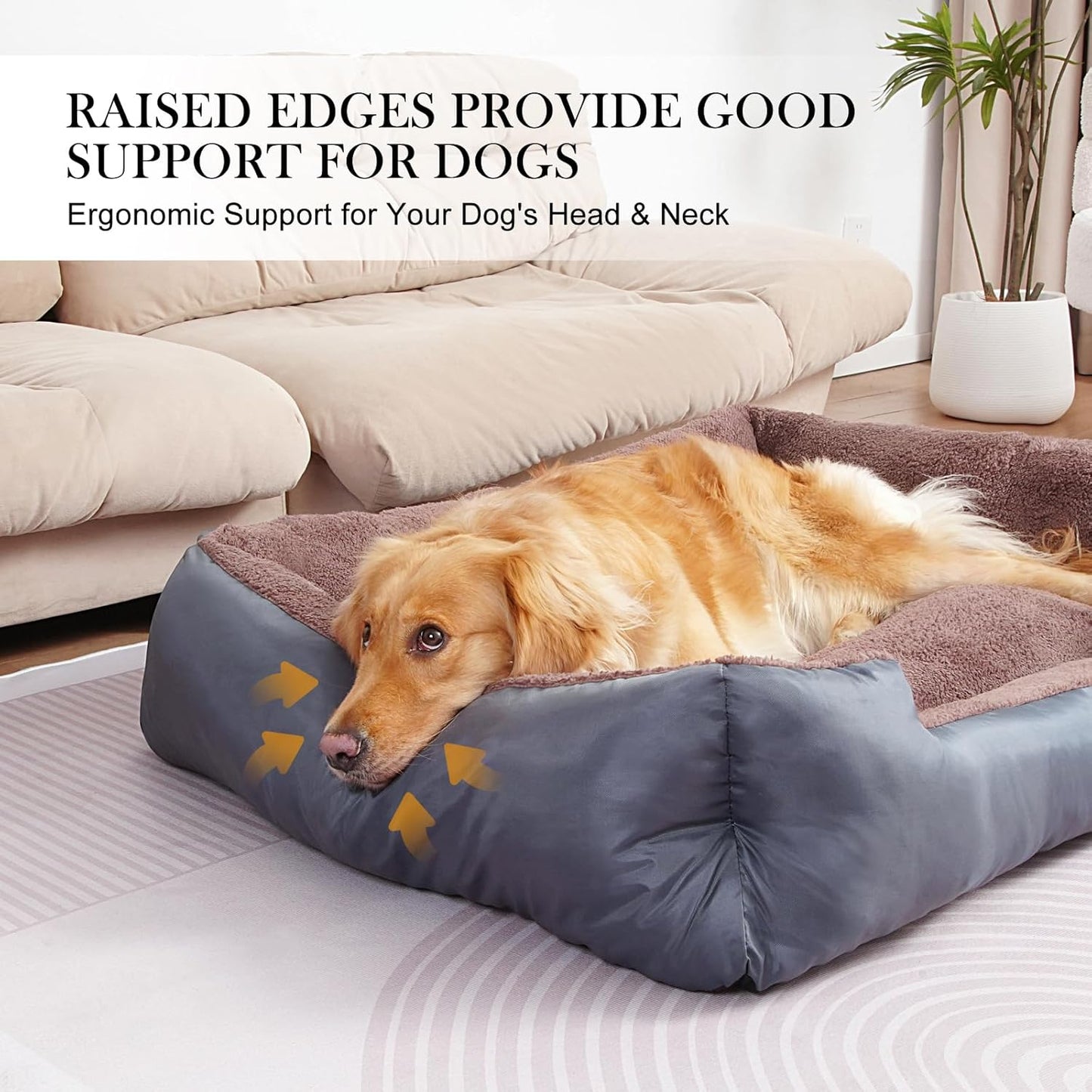 Pet Dog Bed, Comfy and Soft Dog Bed, Extra Large Pet Bed for Large Dogs with Non-Slip Bottom