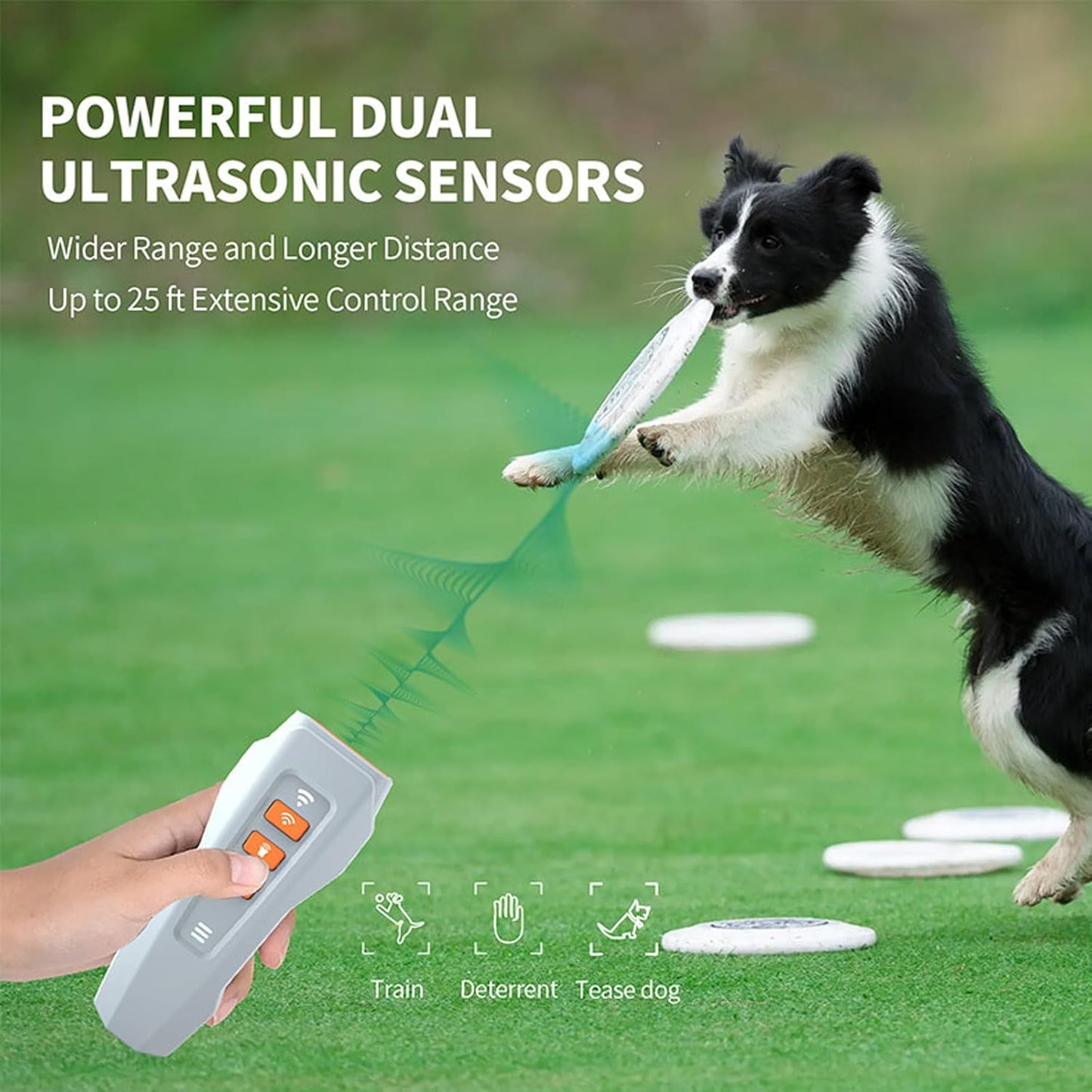 No Bark Ultra, Nobark Ultra Dog Bark Deterrent Device - Long Range Ultrasonic Anti Barking Device for Indoor & Outdoor, Stop Puppy from Crying at Night, Rechargeable Bark Shield for Dogs (Gray*1)