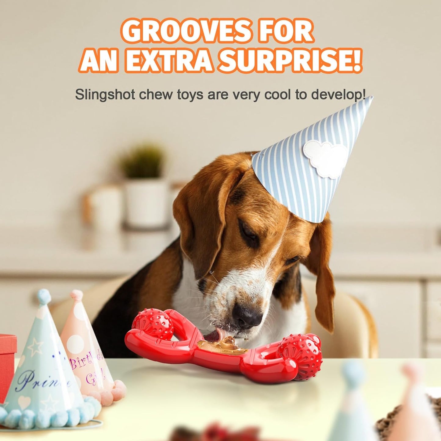 Indestructible Dog Toys for Aggressive Chewers - Heavy-Duty Chew Bones with Real Vanilla Flavor, Interactive & Durable Toys for Medium/Large Dogs to Relieve Boredom