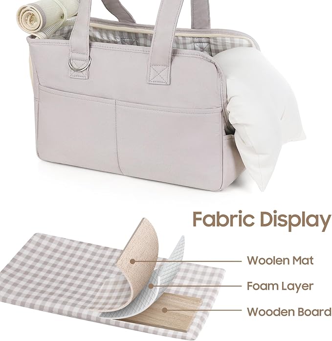 Dog Purse Carrier for Small Dogs, Soft Soft Sided Folding Dog Carriers for Small Dogs Medium Cats Puppies up to 15 Lbs, Washable Breathable Puppy Carrier for Outdoor Travel (Large Gray)