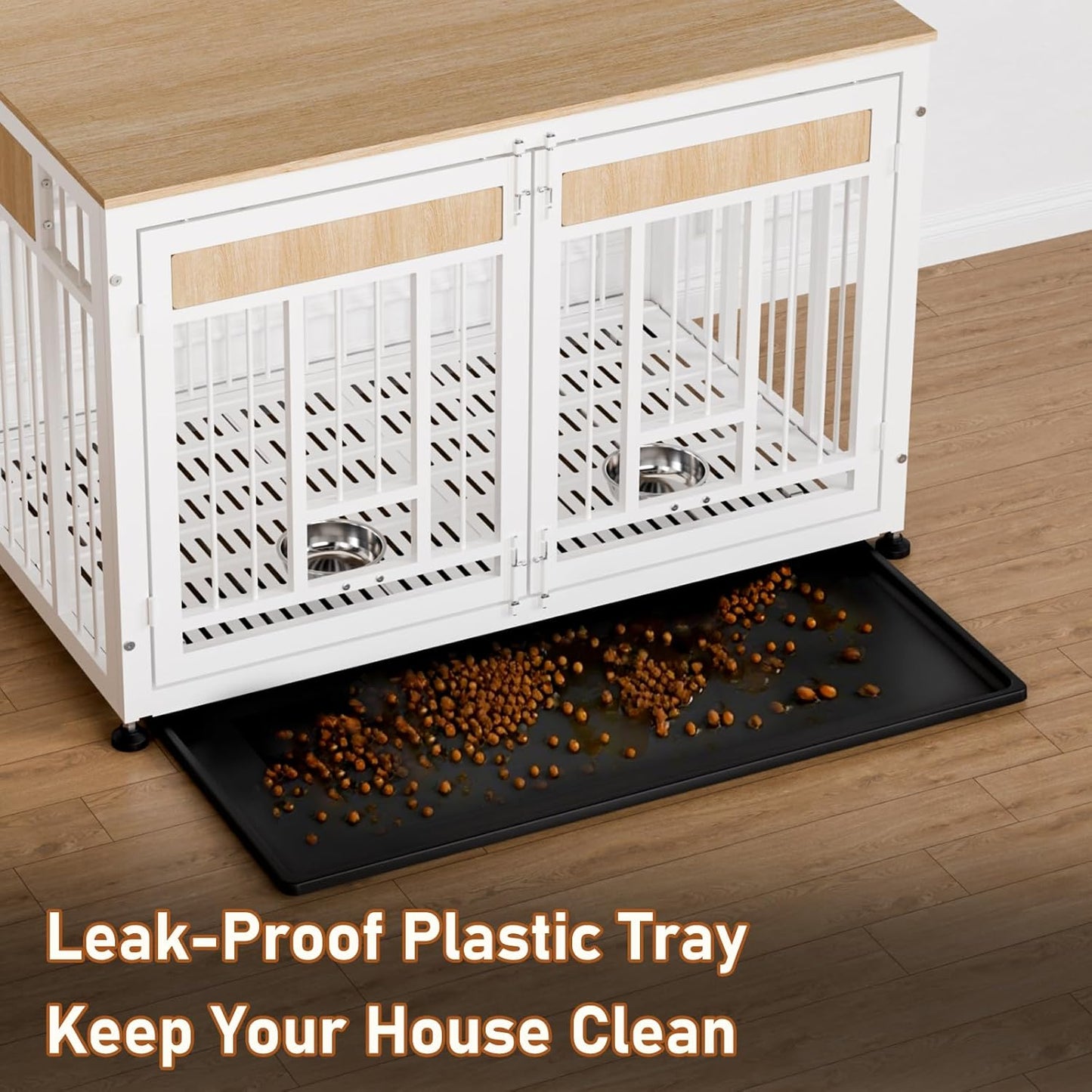 Heavy Duty Dog Crate Furniture for Large Dog, 48 Inch Decorative Pet House End Table, Extra Large Wooden Cage Kennel Furniture Indoor