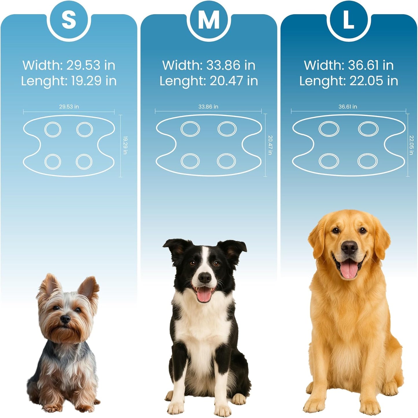 Grooming Hammock Kit for Dogs & Cats, Includes Hammock Harness, Nail Clippers, Nail File, Grooming Glove, Dematting Comb, S-Hooks, Carabiners & Storage Bag for Easy Home Grooming small (75×49) cm