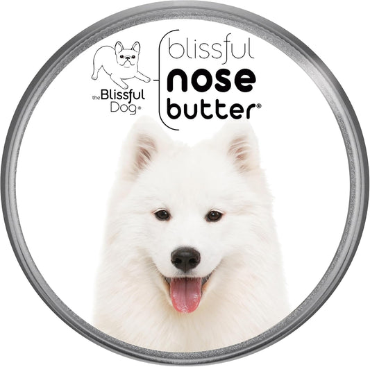 The Blissful Dog Samoyed Nose Butter for Dry, Cracked Skin, Lick-Safe Dog Nose Balm with Moisturizing Shea Butter, Almond, Olive, and Essential Oils, Pet Supplies, Uncented, 2 oz.