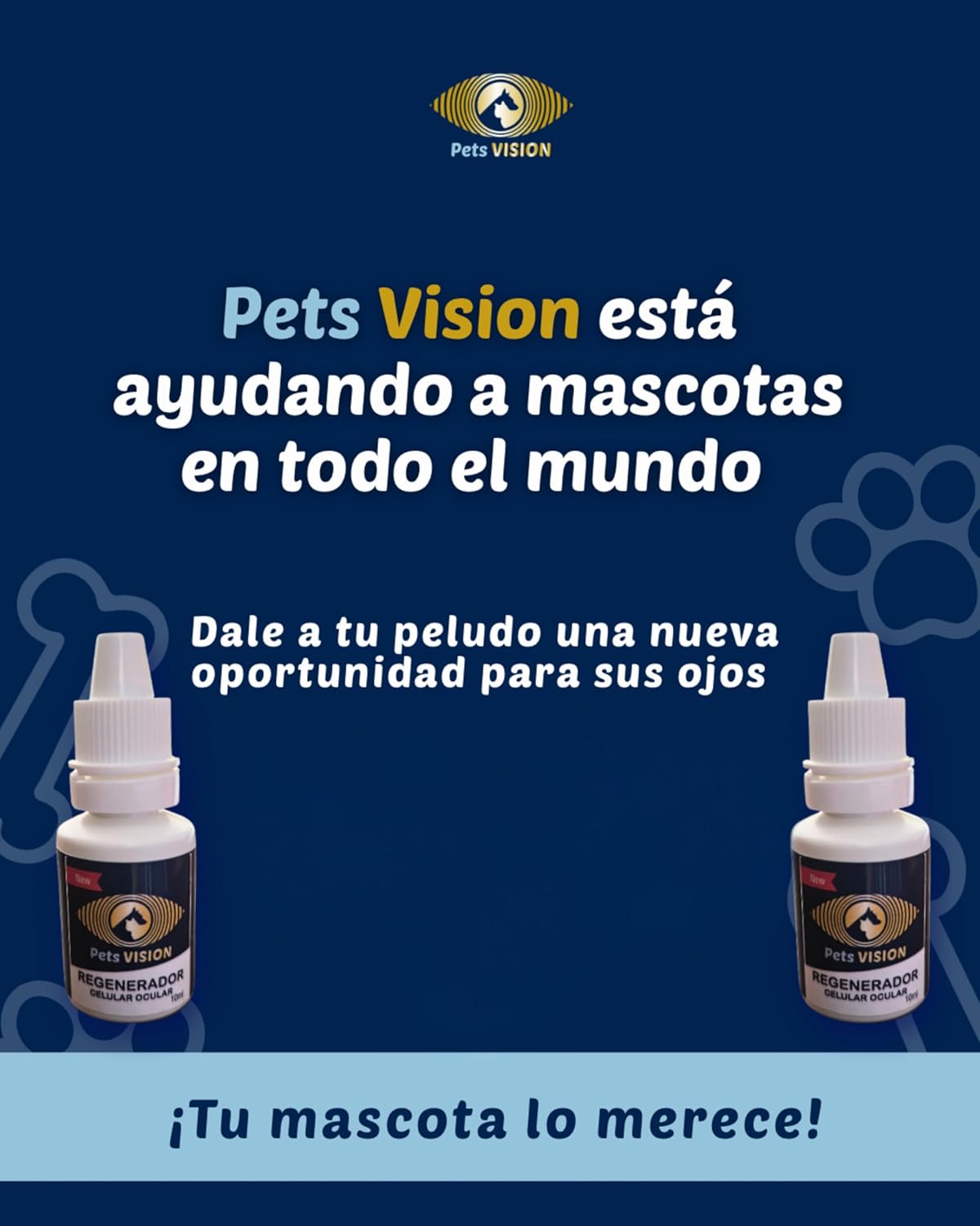 Gotas para Los ojos de Tus mascotas – gotas para Perros y Gatos -Pets Vision. Gotas Suave y Segura para USO de las mascotas– 10 ml