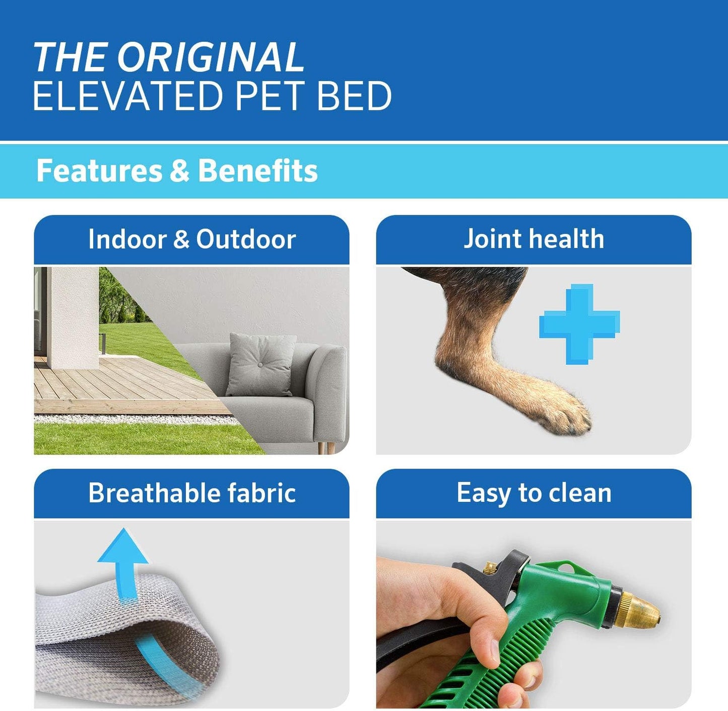 Coolaroo The Original Cooling Elevated Pet Bed,Brunswick Green, Small