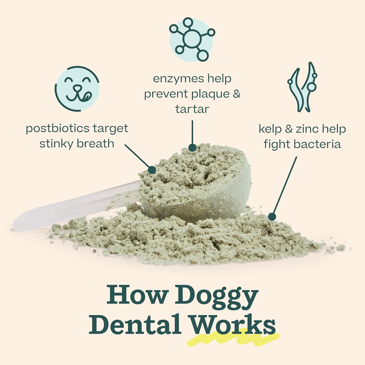 Woof Doggy Dental Pupsicle Mix - Dog Teeth Cleaning Powder for The Pupsicle - Long Lasting Postbiotic Dental Enzyme Mix to Support Oral Health for Dogs