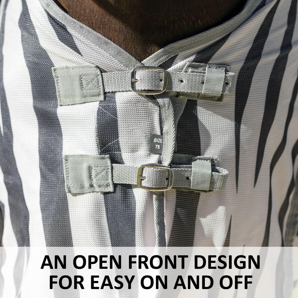 Schneiders Soft Interlock Mesh II Zebra Horse Fly Sheets | Striking Zebra Pattern for Fly Deterrence & Superior UV Protection