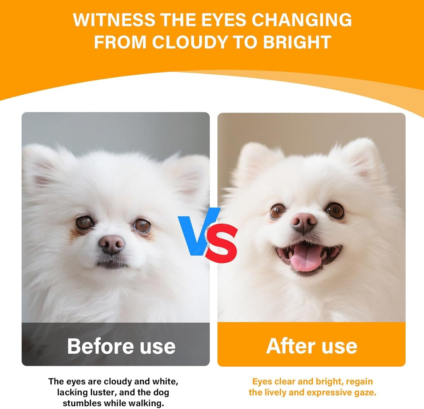 Eye Supplements for Dogs - Vision Support Soft Chews with Lutein, DHA & Vitamin C | 120ct Salmon Flavor Tear Stain Chews | Cataract & Dry Eye Relief Supplement (120 Ct, Salmon)