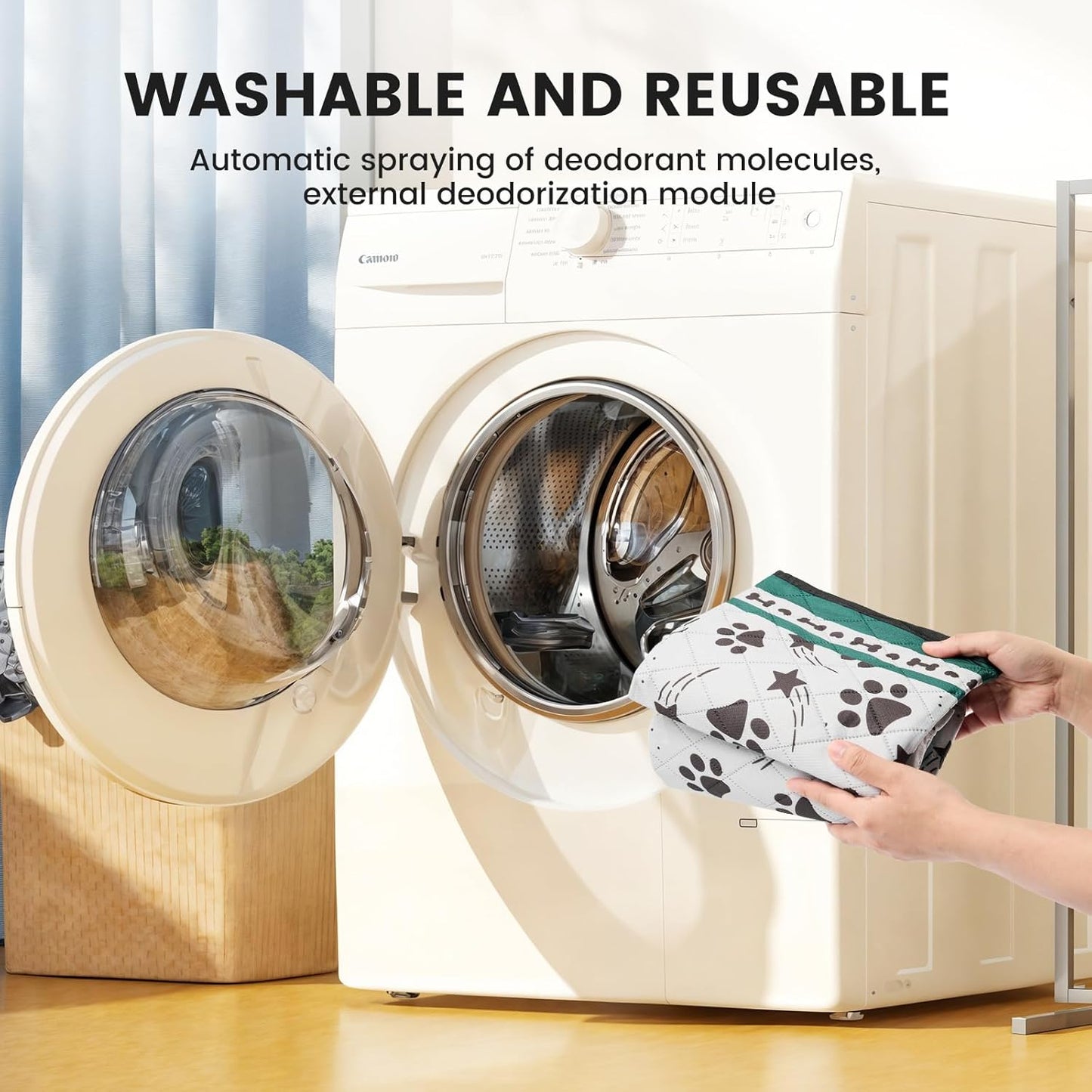 Gardner Pet Washable Dog Pee Pads, 36'' x 36'' Non Slip Dog Mats with Great Urine Absorption, Reusable Puppy Pee Pads for Potty Training - 2 Pack