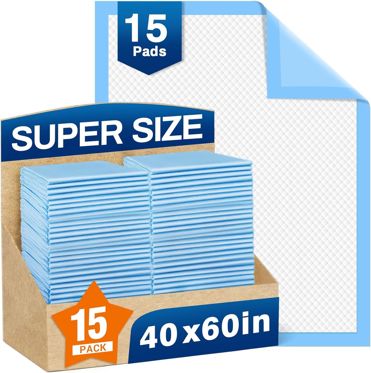 Bed Pads Disposable 40"X60" Chucks Pads Oversized Underpads with 200 Gram, Super Absorbent Pee Pads Disposable Mattress Pads Incontinence Pads for Adults, Elderly, Pets [100x150CM, 30pcs]