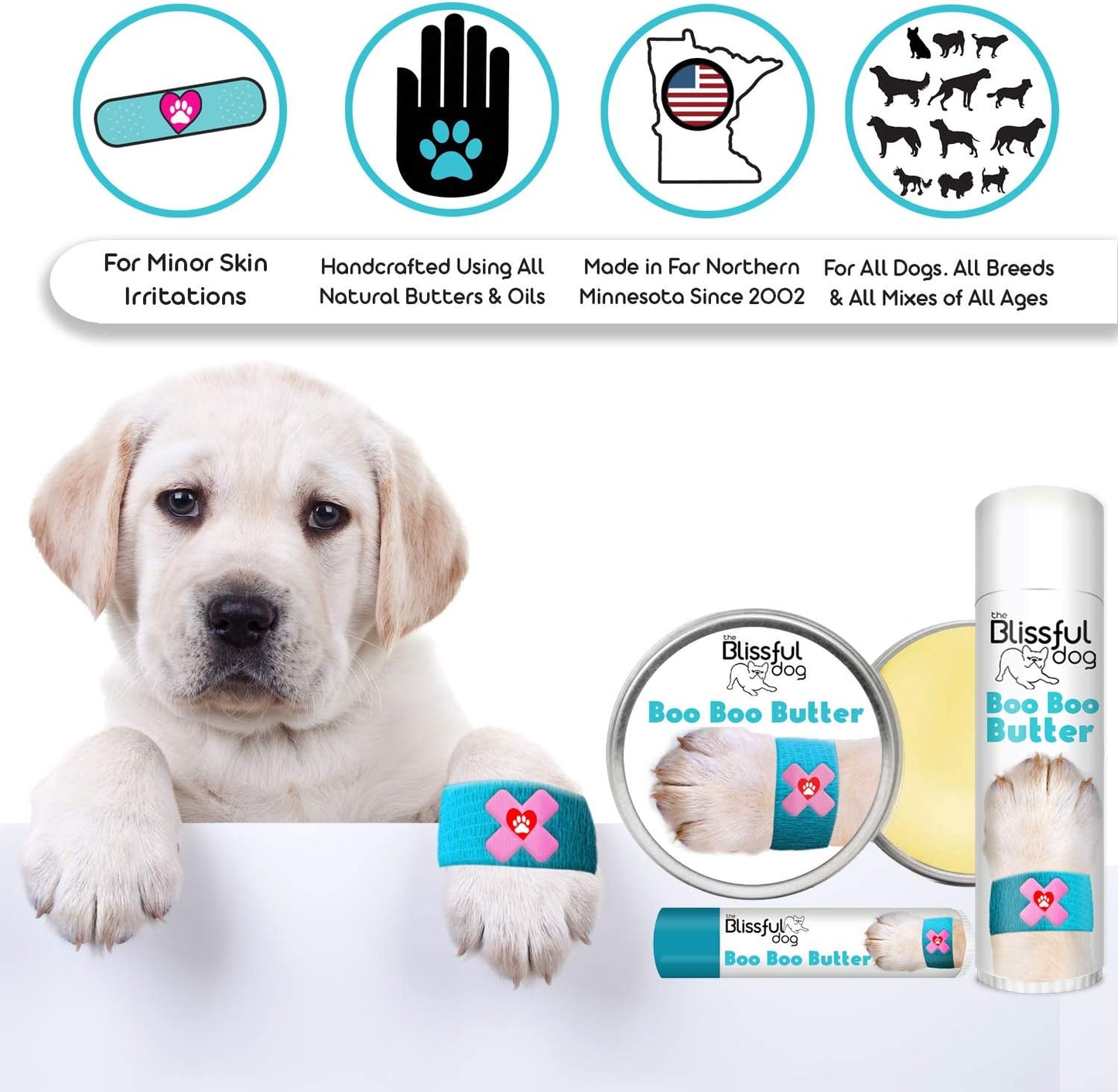 The Blissful Dog 8 oz TIN Poodle Booboo Butter