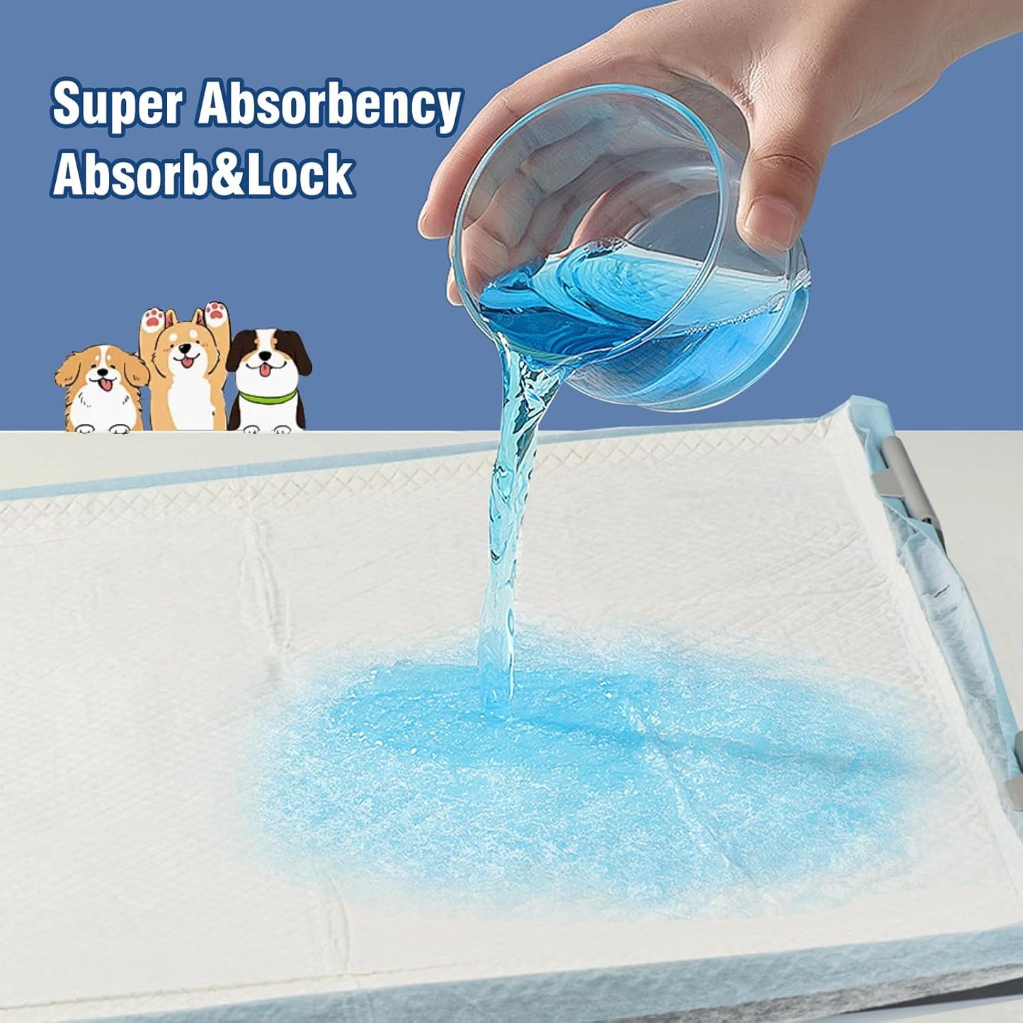 TIMINGILA Puppy Pads& Holder Set, 20-Count 30"x36" Super Absorbent Disposable Pads – Ideal for Pet Potty Trays, Extra Large Leak-Proof Design for Puppies, Dogs, and All Breeds