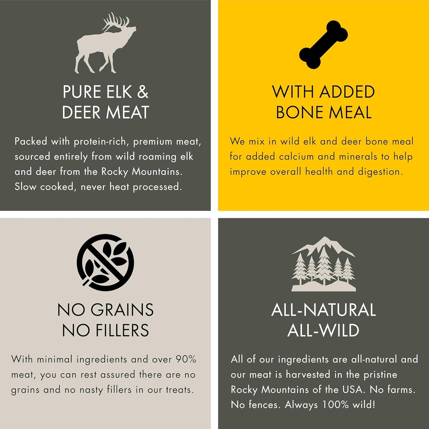 Training Treats for Dogs & Puppies – Elk & Venison Protein Puppy & Dog Treat – High Value, All-Natural, No Fillers, Grain-Free, No Artificial Preservatives – 4oz, 2 Bags