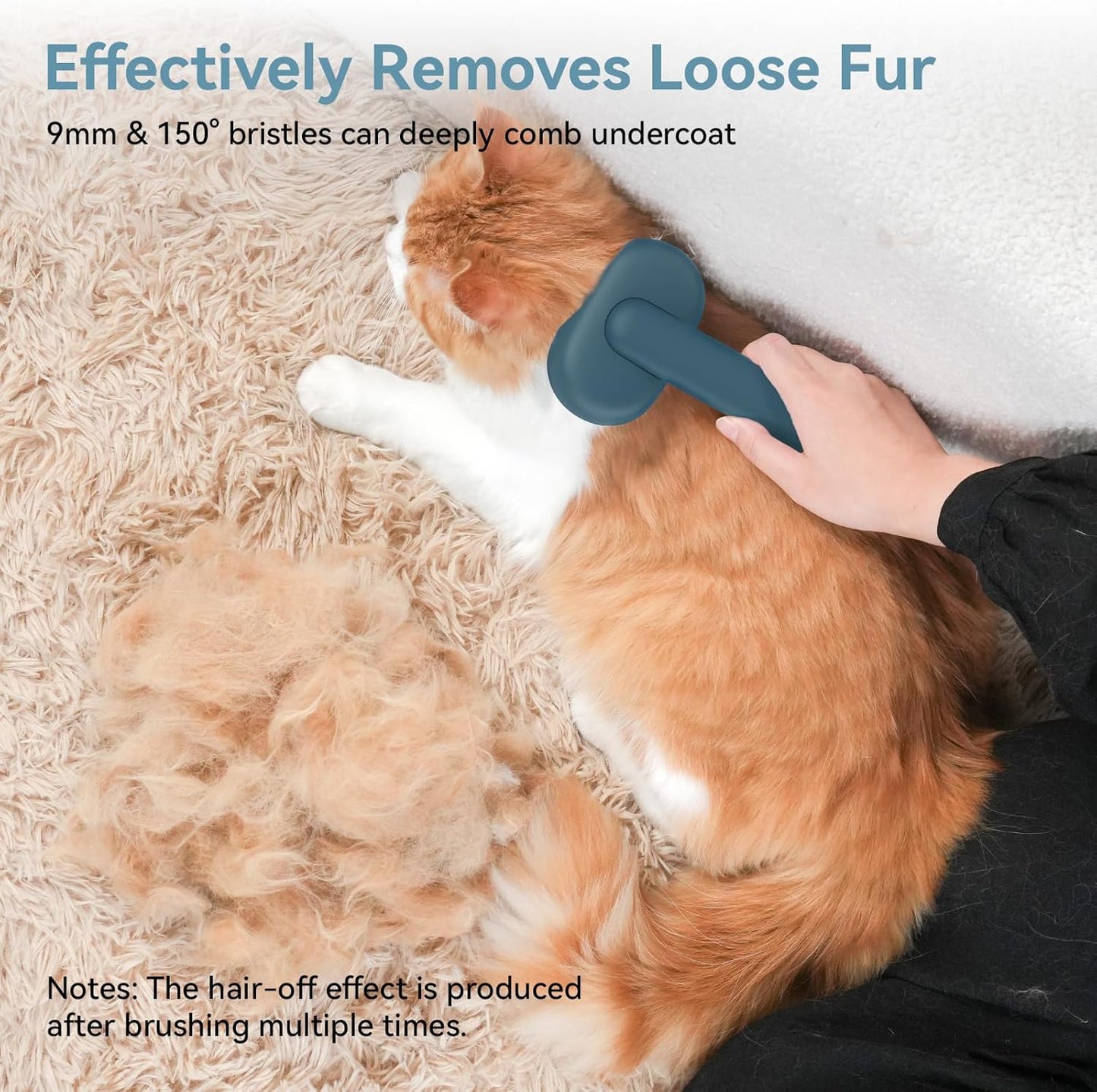 Aumuca Dog Brush for Shedding, Self Cleaning Cat Grooming Brush with Release Button, Cat Hair Brush to Remove Loose Fur, Tangles & Dirt, Great for Long and Short Haired Cats, Green