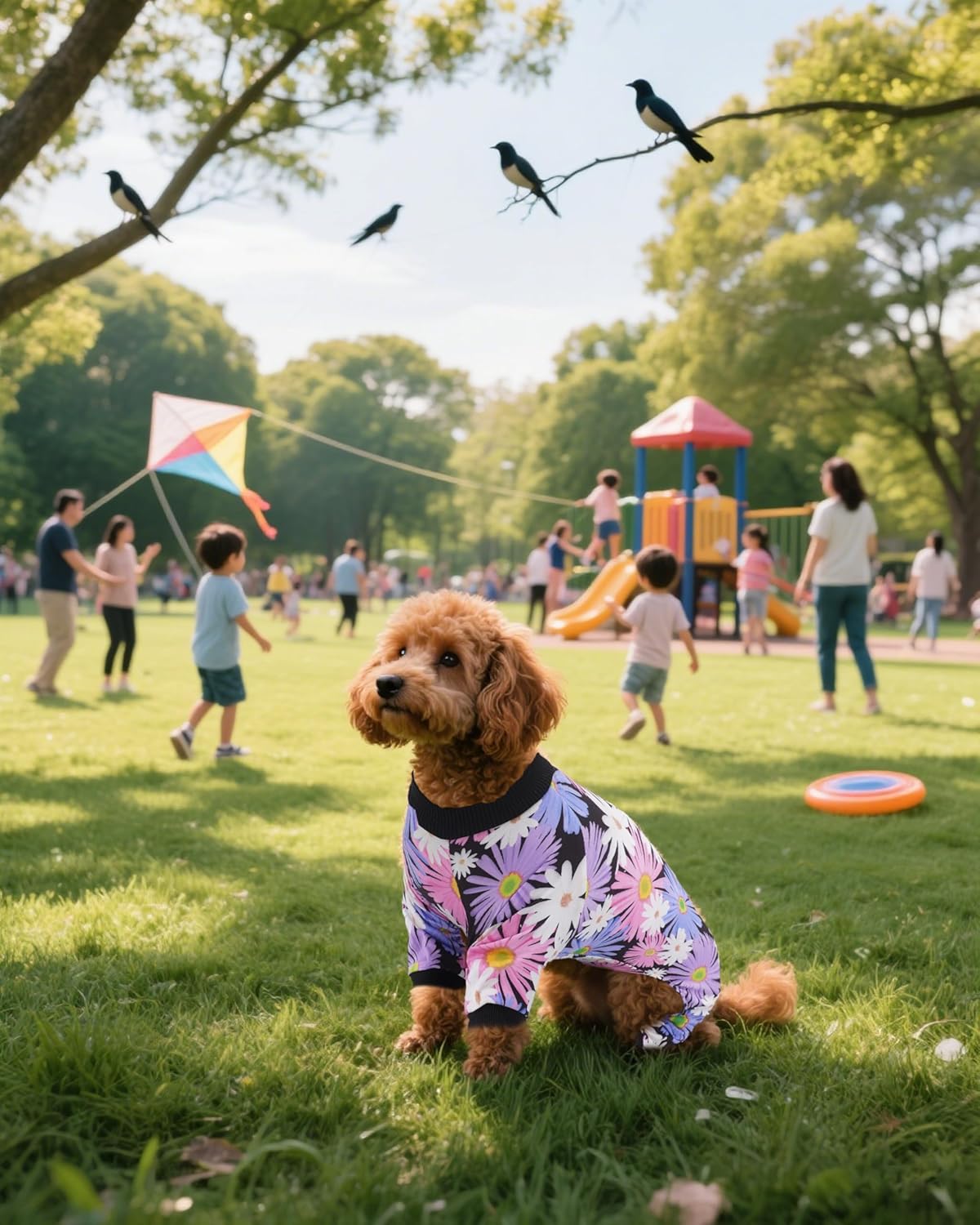 PET SHOW 4 Pack Small Dog Pajamas Girl Doggies Soft Stretchy PJs Floral Paw Jumpsuit Puppy Cats Kitten Doughnut Ice Cream Onesies Outfits with Sleeve Pets Breathable Summer Clothes Costume XS