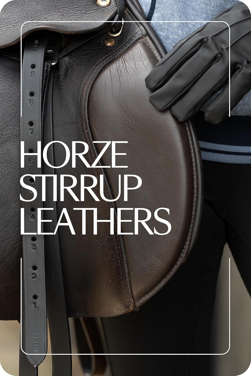 HORZE Genuine Leather English Riding Stirrup Leathers Pair | Adult Sizes