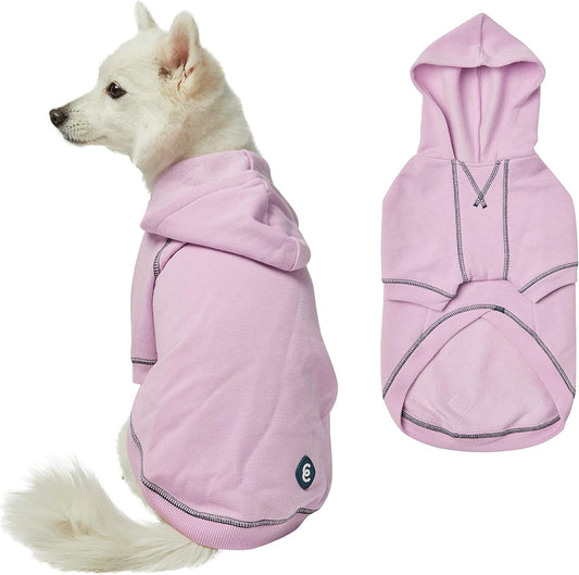 Blueberry Pet Essentials Dog Hoodie – 26 inch, Cotton‑Blend Sweatshirt with Hood, Pink Lilac, Machine‑Washable Small‑Dog Jersey