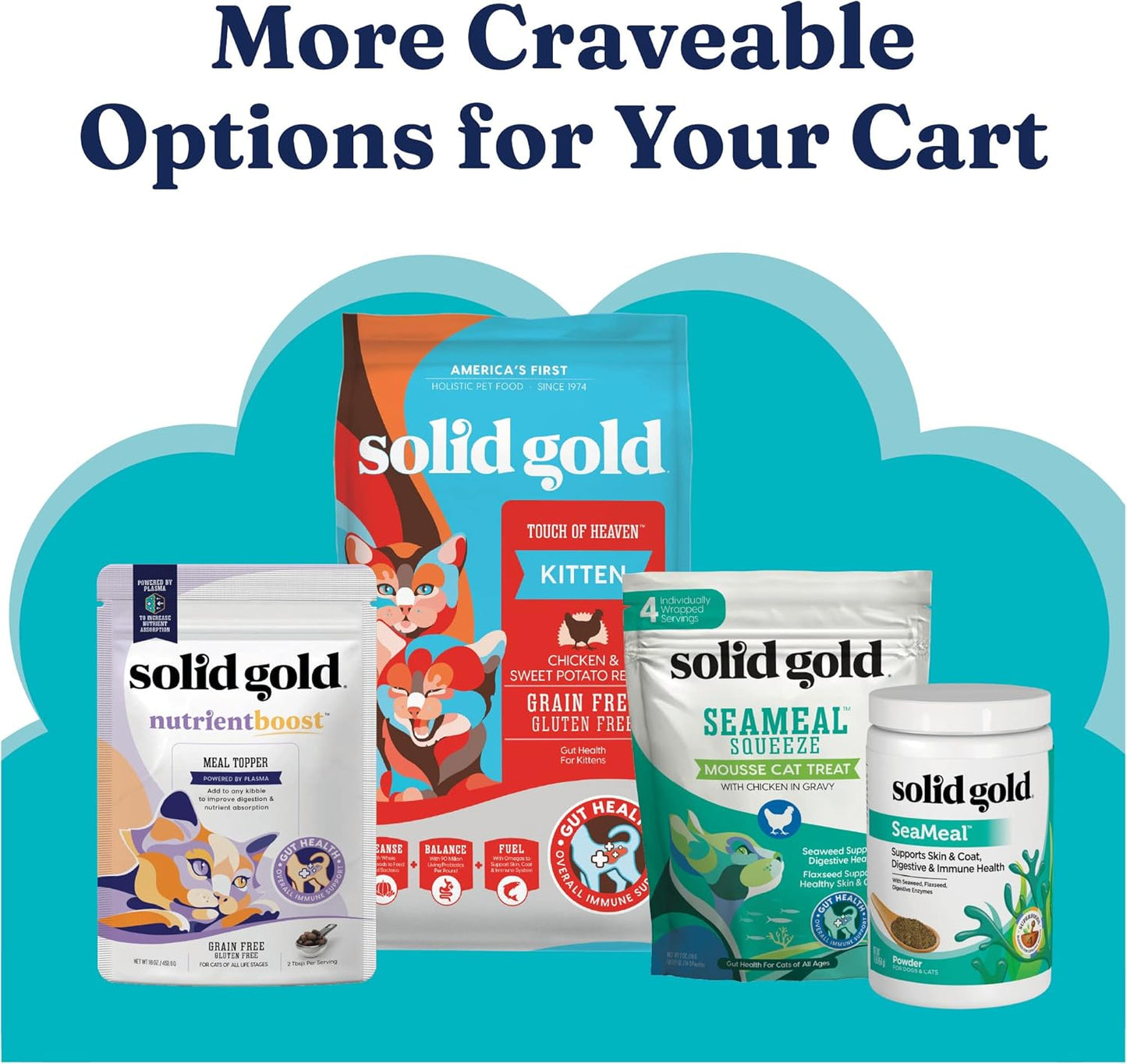 Solid Gold Wet Cat Food Pate for Kittens - Healthy Canned Cat Food Pate w/Real Chicken, Superfoods, Omega Fatty Acids, & Vitamins - Grain Free & Gluten Free Can Meals for Kittens - 24ct/3oz Can