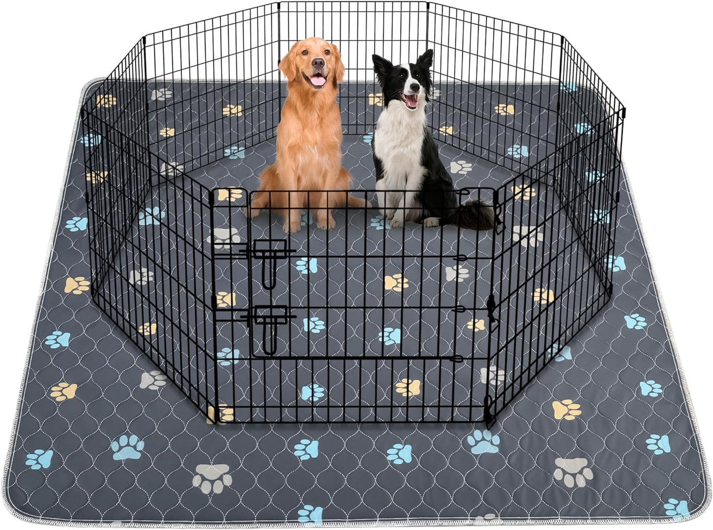 Aitmexcn Washable Puppy Dog Pee Pad, 100% Waterproof Whelping Training Mat for Puppy/Senior Dog, Fast Drying Reusable Puppy Pads for Indoor, Outdoor and Car Travel- 72'' x 72''- 1PC