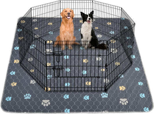 Aitmexcn Washable Puppy Dog Pee Pad, 100% Waterproof Whelping Training Mat for Puppy/Senior Dog, Fast Drying Reusable Puppy Pads for Indoor, Outdoor and Car Travel- 72'' x 72''- 1PC