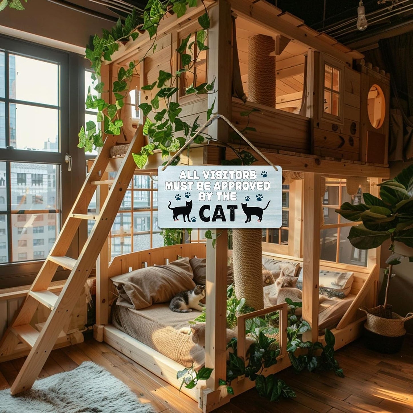 Black Cat Decor For Cat Lovers Cat Wooden Door Sign Cat Gifts For Cat Lovers Wood Cat Home Wall Decor All Visitors Must Be Approved By The Cat Signs Love Wall Decoration Cat Funny Cats Sign 12x6 In