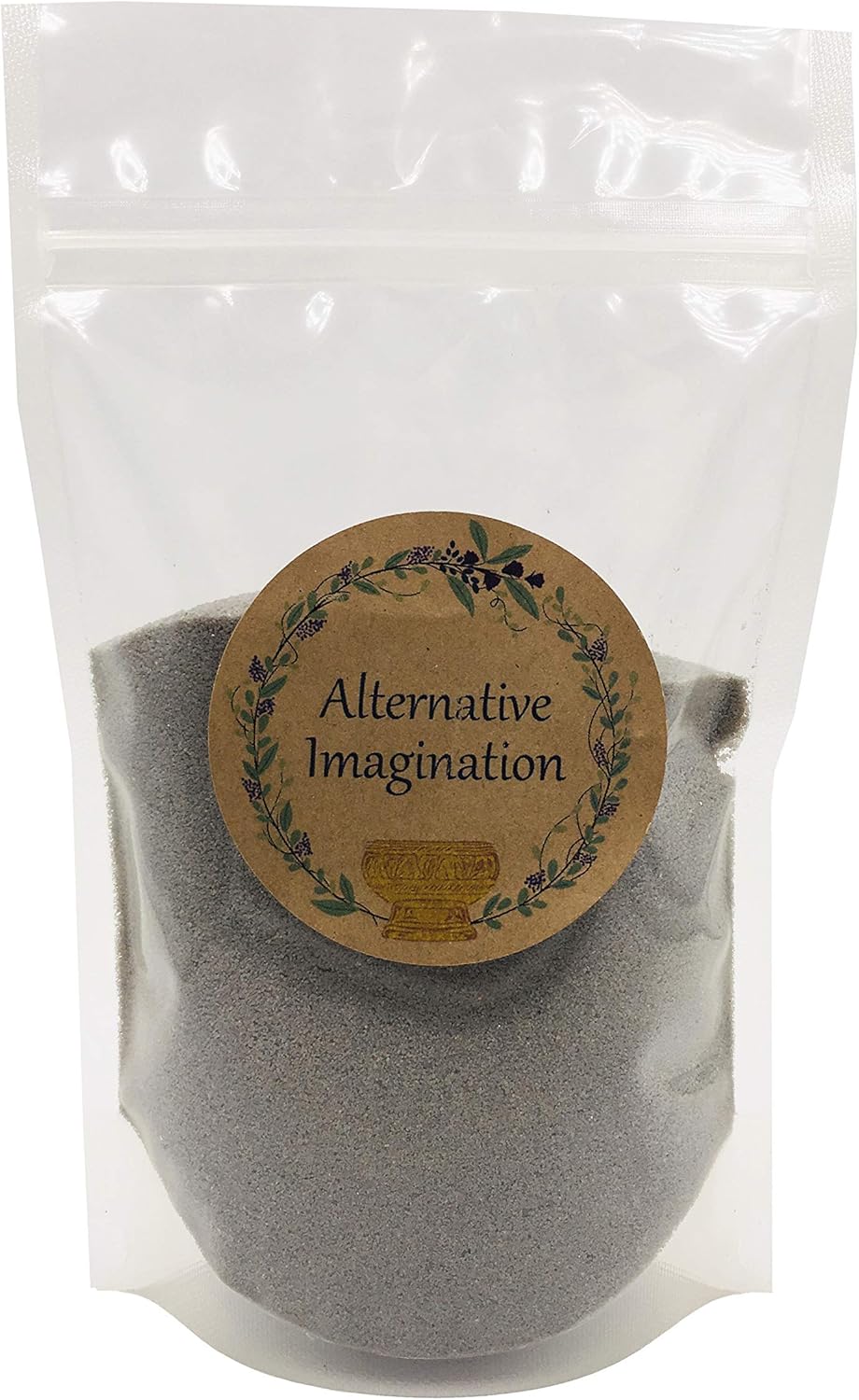 Alternative Imagination Grey Sand - Fine Sand for Zen Garden, Resin Incense Burner, Smudge Bowl, Ritual Incense, Cast Iron Cauldron, Unity Ceremony, Sensory Bin Table, Mandalas, Crafts (1 Pound)