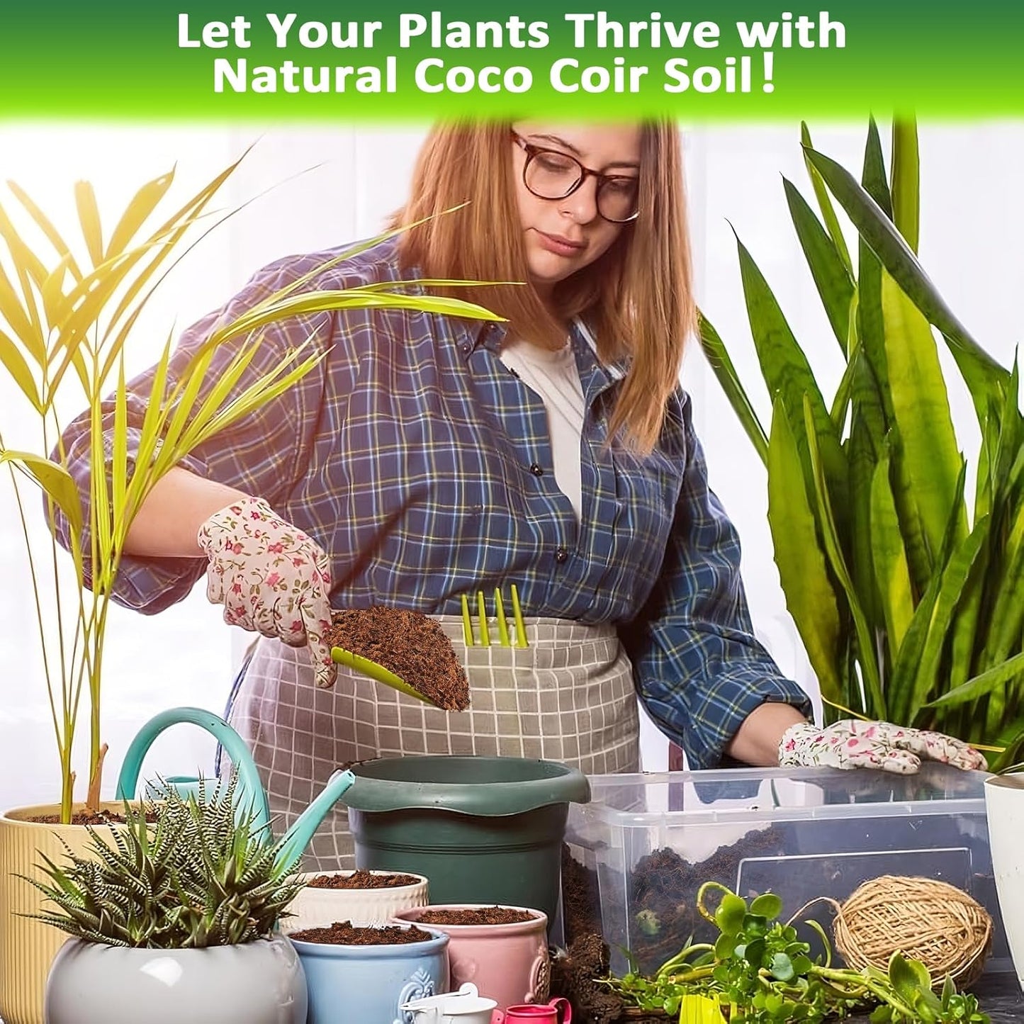 Legigo 2 Pack Premium Coco Coir Brick for Plants- 100% Organic Compressed Coconut Coir Bricks Starting Mix, Coco Coir Fiber Coconut Husk for Planting, Gardening, Potting Soil Substrate, Herbs