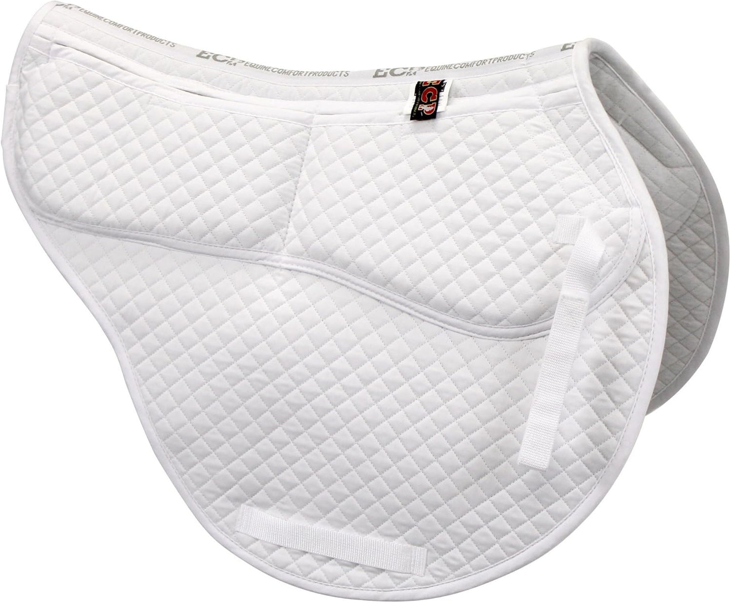 ECP Equine Comfort Products All-Purpose Contoured Correction Saddle Pad with Adjustable Memory Foam Inserts for Custom Support, Non-Slip, Shock Absorbing, 22” Spine, 19.5” Drop