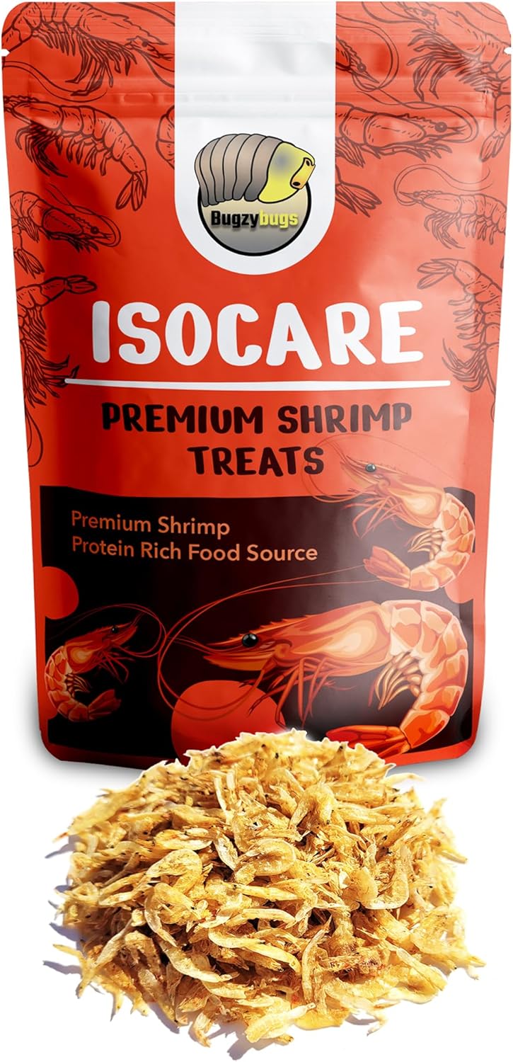 Isoblend Premium Isopod Food Bundle Vegetable Dry Blend and Shrimp Treat Protein Rich Food Source for Feeders Insects Reptiles Invertebrates