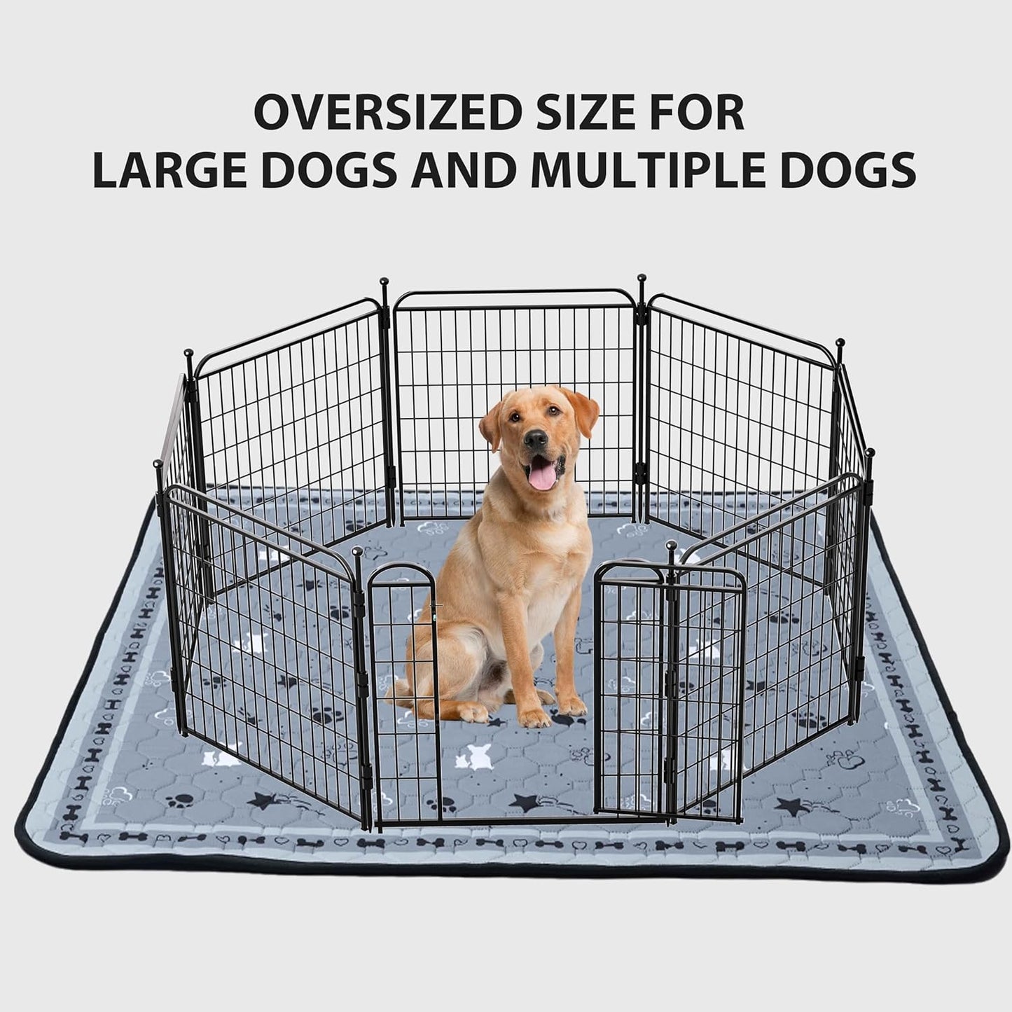 Gardner Pet Washable Dog Pee Pads, 72'' x 72'' Non Slip Dog Mats with Great Urine Absorption, Reusable Puppy Pee Pads for Potty Training , 1 Pack