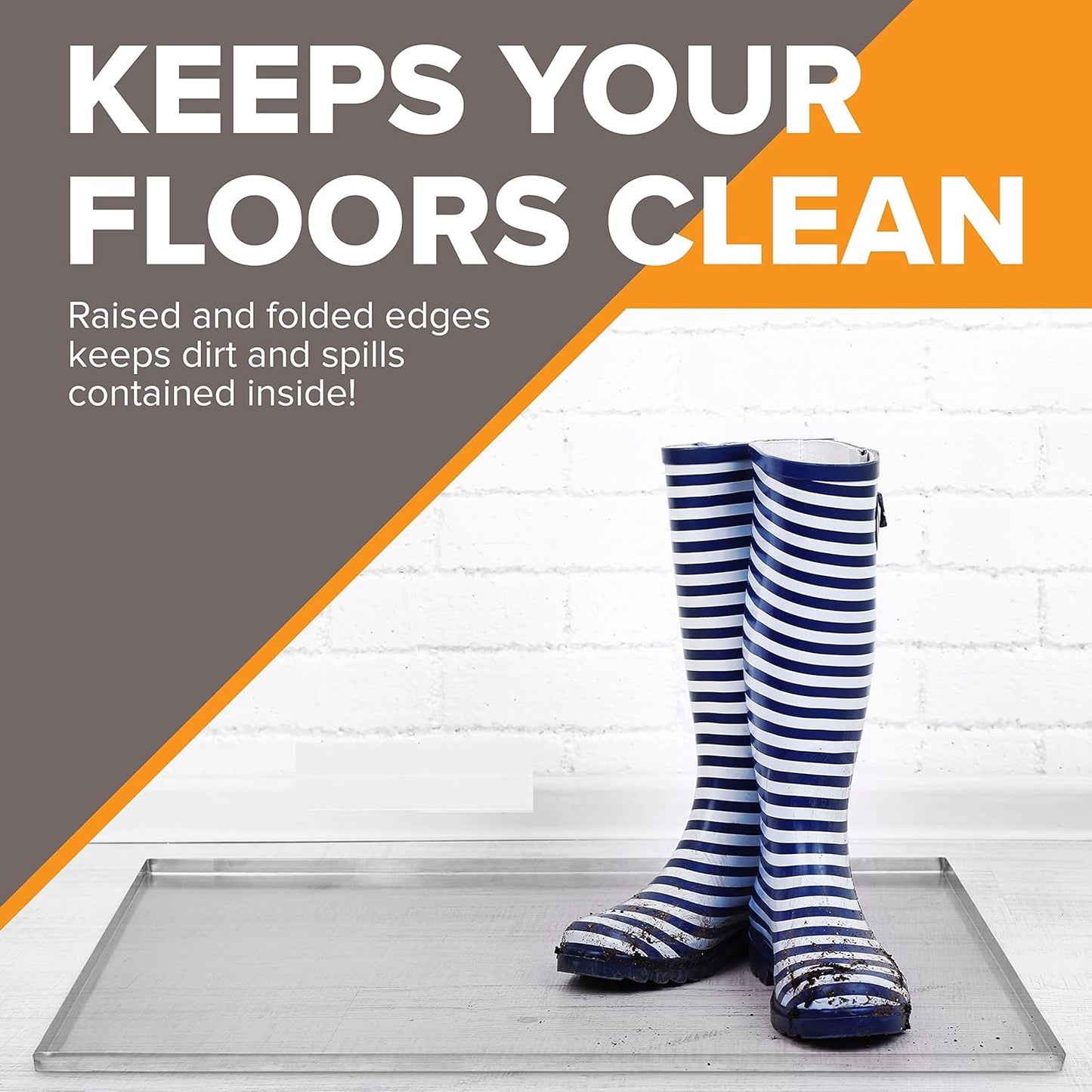 41" x 26" Metal Replacement Dog Crate Pan Chew Proof Crack Proof Pet Kennel Tray Central Dog Training Crate Pan Pet Supplies, Stainless Steel, 1" H