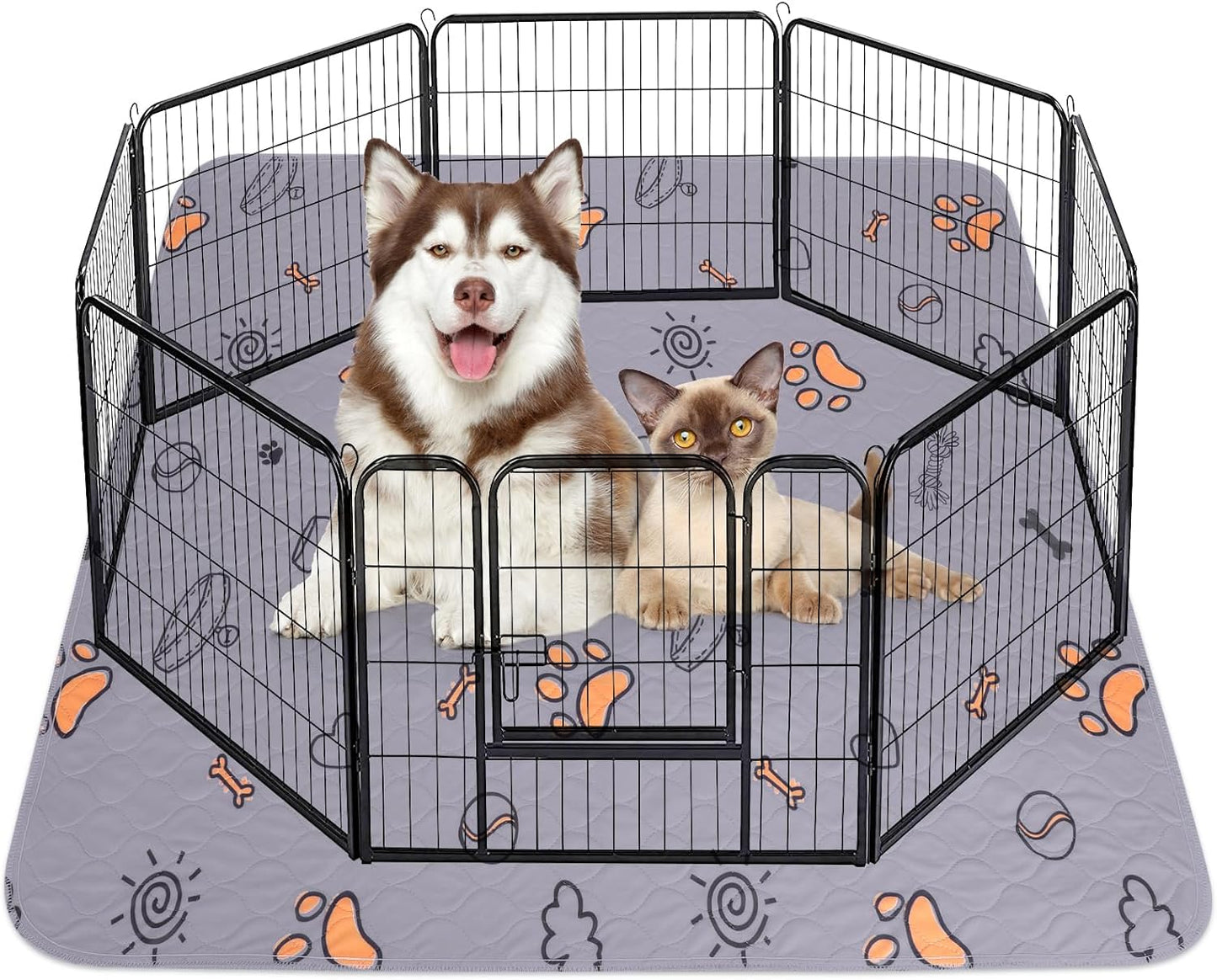 Washable Pee Pads for Dogs, Extra Large 72"x72" Super Absorbent Reusable Training Dog Pads, 100% Waterproof Non-Slip Large Dog Mat for Training, Whelping, Housebreaking, Incontinence, Playpen, Crate