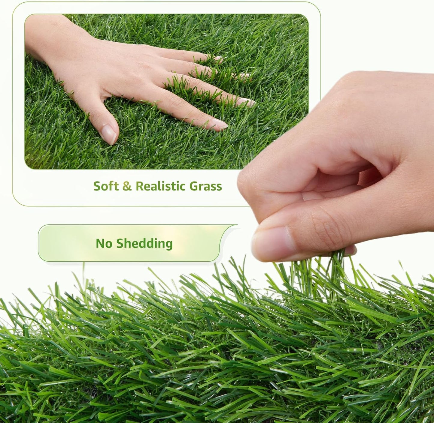 LOOBANI Dog Grass Pad with Tray Large - Dog Litter Box Indoor Potty for Apartment and Patio Training with 2 Pack Grass Pee Pads for Replacement(Tray Potty 45 * 29inch)