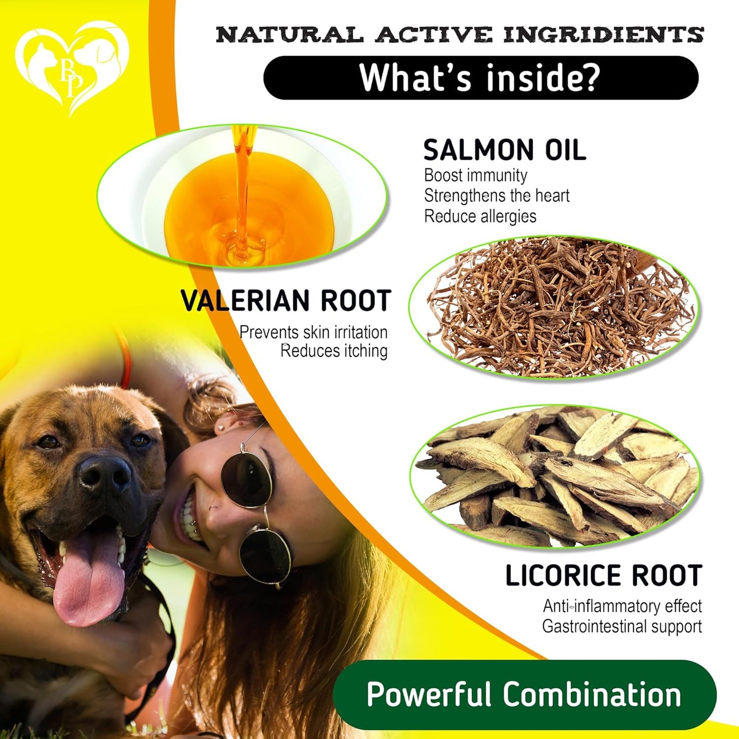 Dog Anti Itch & Allergy Relief Chews - Dry Itchy Skin & Hot Spot Treatment with Probiotic, Omega 3 Oil- Immune Supplement & Seasonal Allergies Medicine for Dogs, Puppy