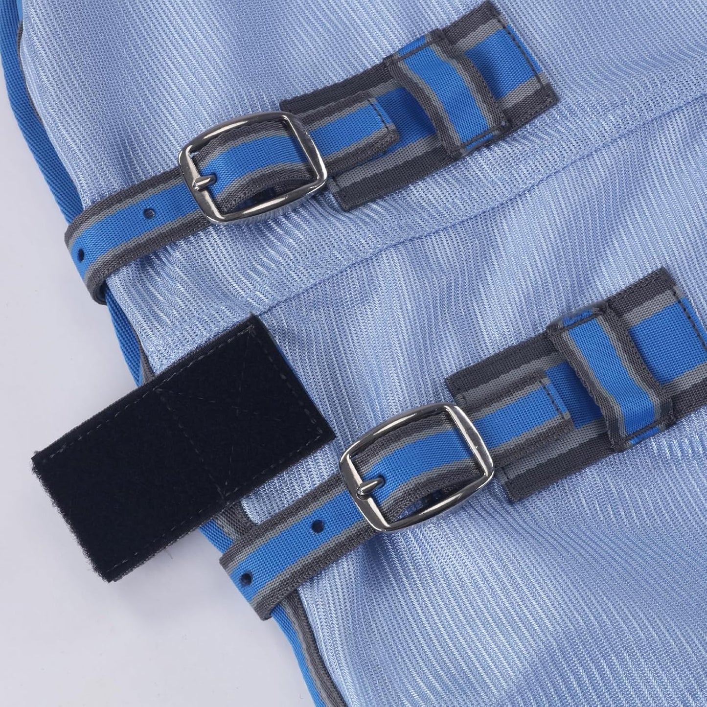 Horse Fly Sheet, Standard Neck Comfy Mesh Fly Sheet for Horses, Equine Summer Sheets UV-Protective Lightblue 72