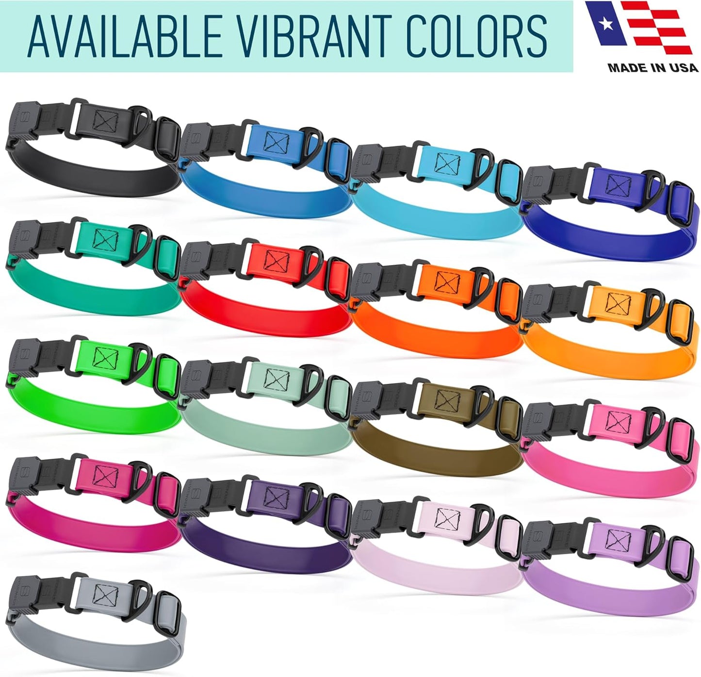 Dogline Biothane Waterproof Dog Collar with Herm Sprenger Stainless Steel Quick Release Buckle – Heavy Duty Tactical Durable Collar for Dogs – Comfortable and Safe Pet Collar, W 1" L 15-25", Orange