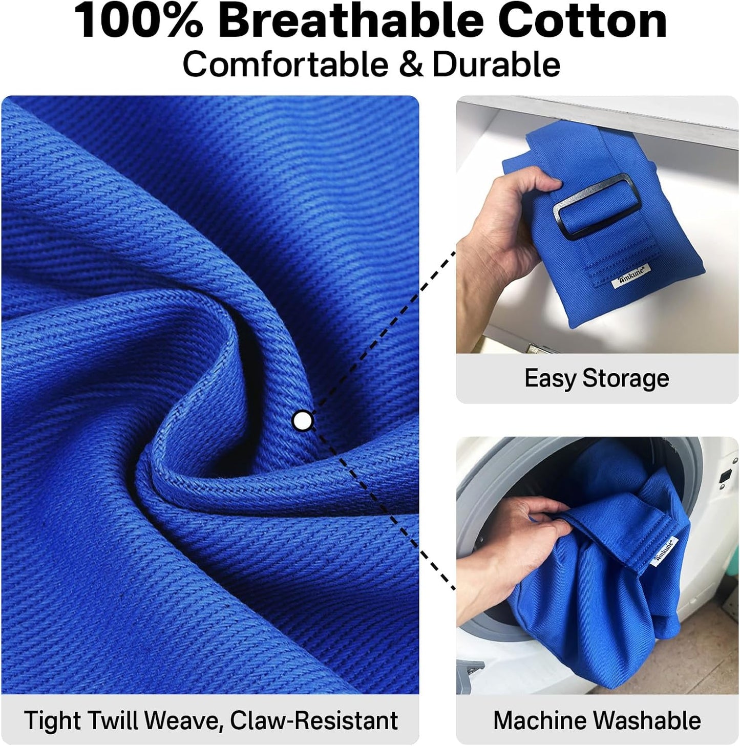 [Cozy Travel] Cat Carrier Pouch, Soft Cat Carrier for Small Cats, Carrying Sack, Restraint Bag for Nail Trimming, Vet Visits, Giving Meds, Dental Care, Car Travel - Klein Blue