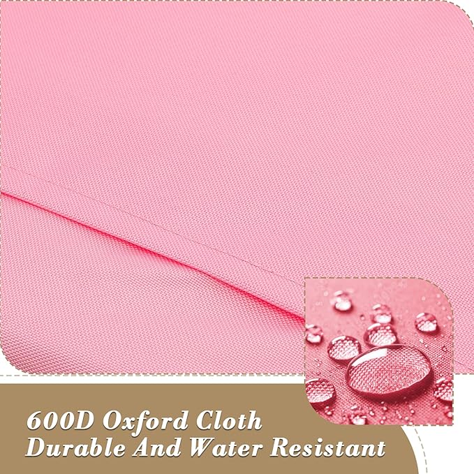 Athena Collection 3 Wheels Pet Stroller Fabric Dog Cart Dog Stroller for Large Dogs 55 Lbs Pet Stroller with Mesh Windows, Zipper Back Pocket, Safety Tether, Angle Adjustable Handlebar, Pink